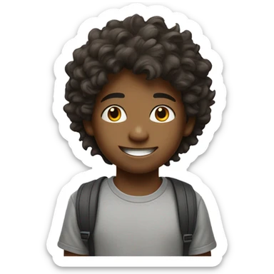 realistic portrait of boy sticker