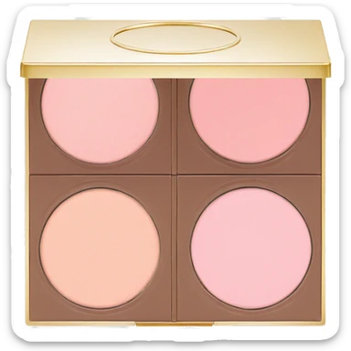 soft pink makeup powder compact sticker