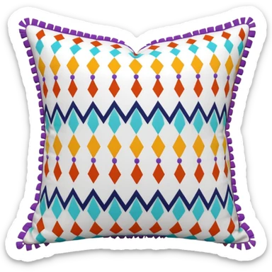 Eclectic hippie throw pillow sticker