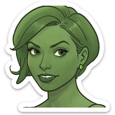 Sassy attractive woman sticker