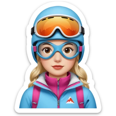 Woman Skiing, Matterhorn sticker