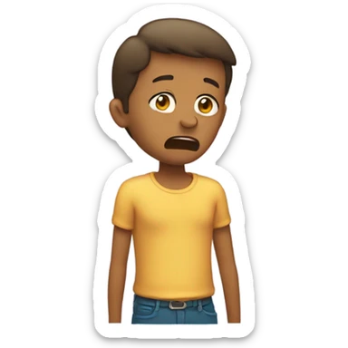 Stomach ache sticker