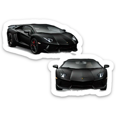 black aventador lamborghini sticker
