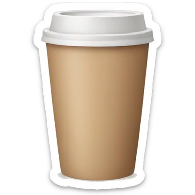 beige coffee cup sticker