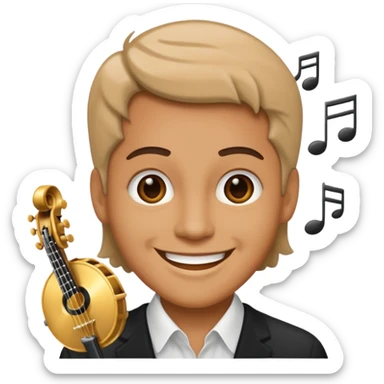 musical icon sticker