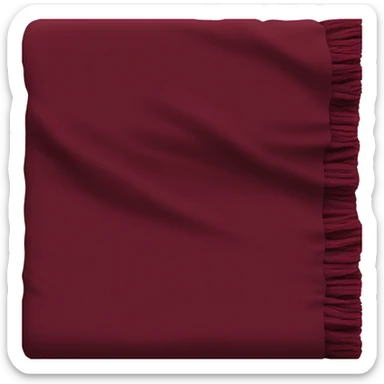 Realistic burgundy blanket neatly folded sticker