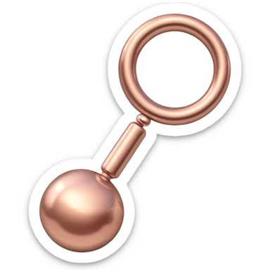 Rosegold rattle sticker