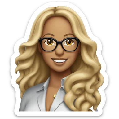 mariah carey in caution album wearing glasses  sticker