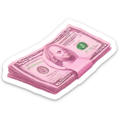 pink money sticker