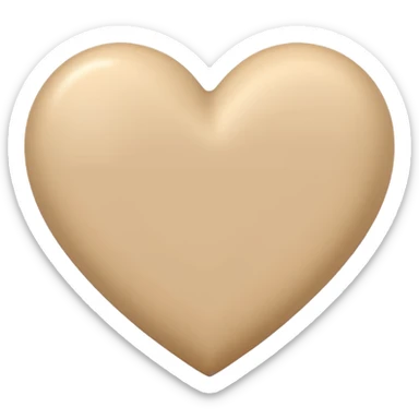 Beige heart sticker