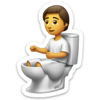 a mexican sitting on the toilet sticker