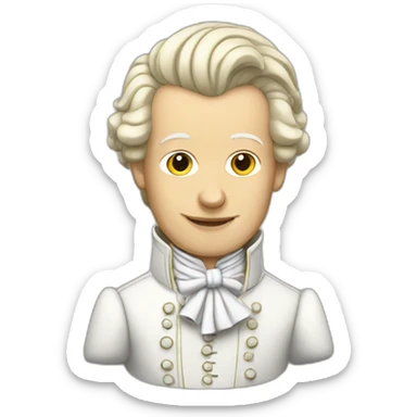 mozart playing piano sticker