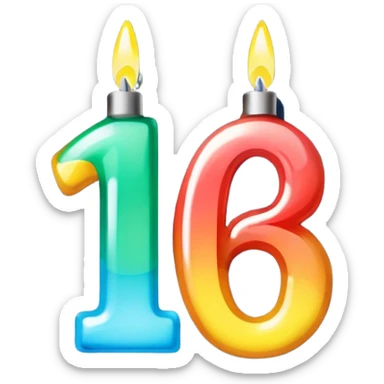 the number "1637" with Christmas lights wrapping it sticker