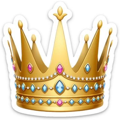delicate princess crown sticker