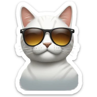 Cool cat relaxing wearing sunglasses sticker