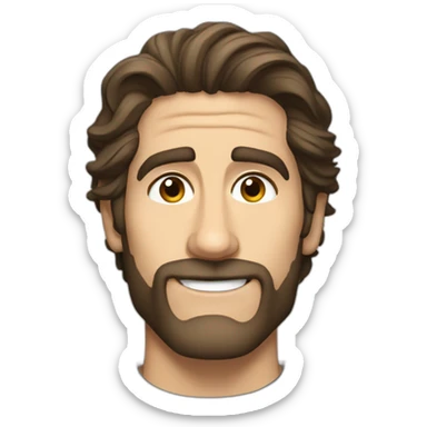 jake gyllenhaal cartoon wearing tee sticker