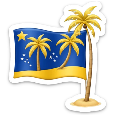 Make a emoji flag of Tokelau with nothing on the sides of it and just the flag sticker