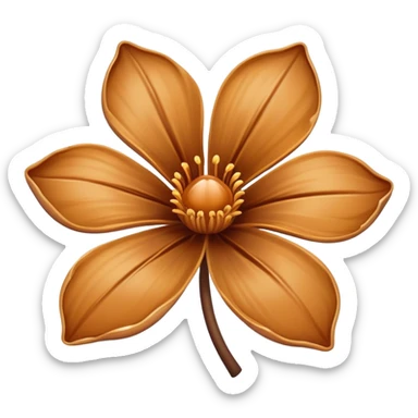 brown caramel flower beautiful finish  sticker