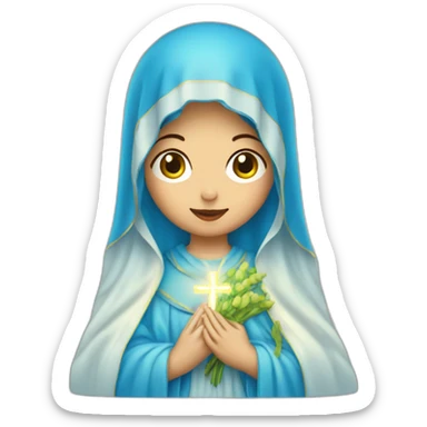 Blessed Virgin Mary Blue Veil sticker