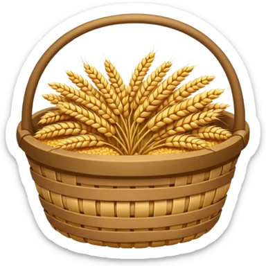 Wheat grain basket sticker