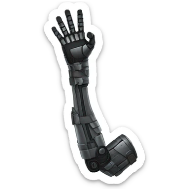 winter soldier metal arm sticker