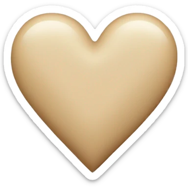 Beige heart sticker