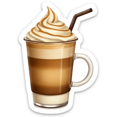 genera un cafe con vainilla que sea minimalista  sticker