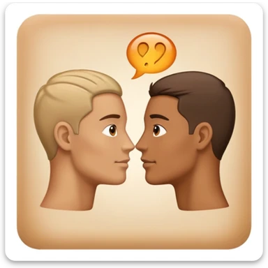 two speaking heads in conversation sticker