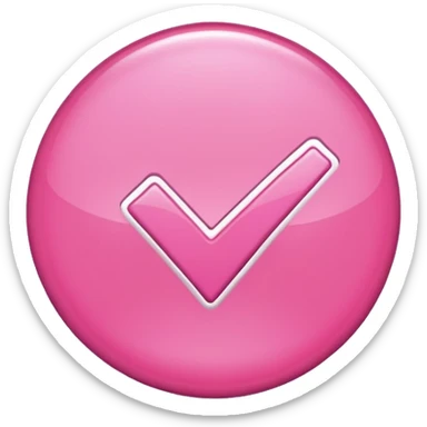 Pink check mark sticker