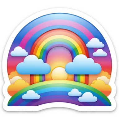 Sunset Rainbow sticker