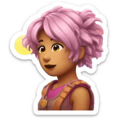 chica pelirroja tirando un beso sticker