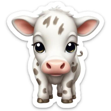 Baby cow sticker