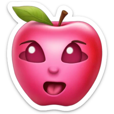 Pink-apple sticker