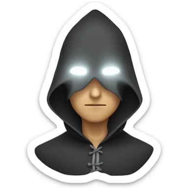 mysterious hooded man staring sticker