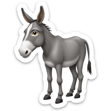 A donkey with heels on sticker