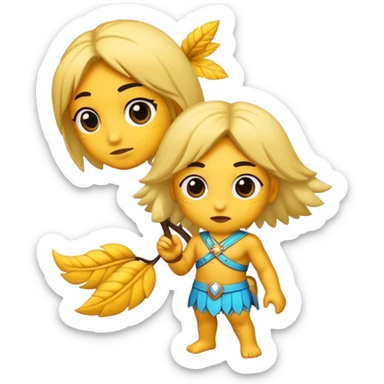 Alíen With penacho sticker