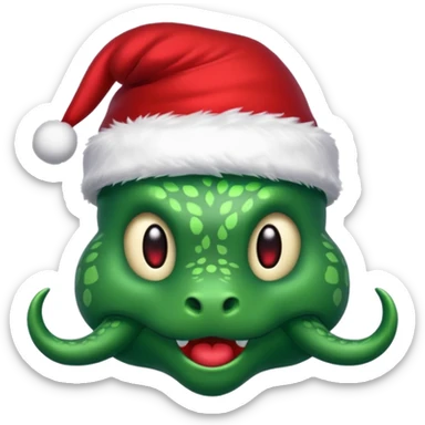 hydra, christmas hat sticker