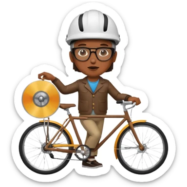 Record Collector + vinyl disc, City Cyclists. sticker