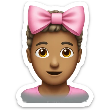 Pink bow sticker