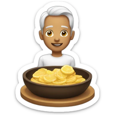 camarera con bandeja sticker