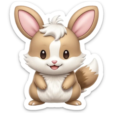 Teddiursa-Minccino-Emolga-fusion  sticker