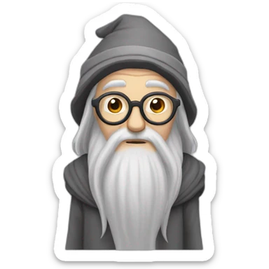 Dumbledore wears a sweatshirt that says "Sude" sticker