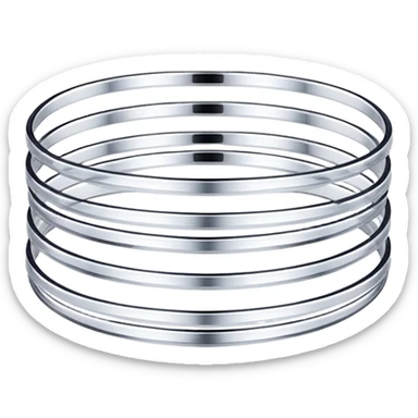 Clear  Slim Glass Bangles set sticker