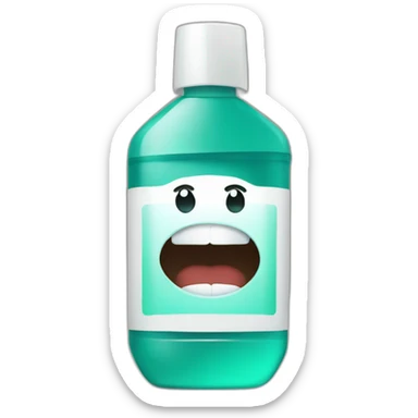 Mouthwash sticker