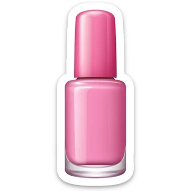 pink nail polish bottle sticker