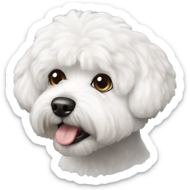 A bichon frise dog sticker
