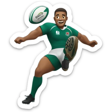 rugby player jumping sticker