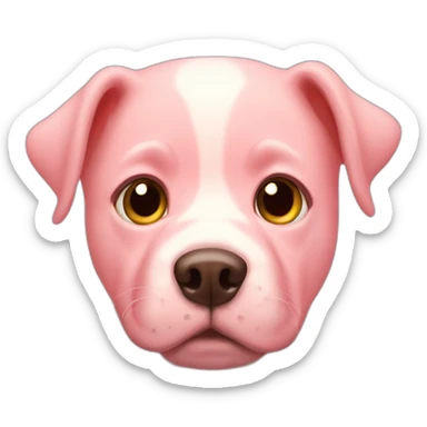 dog hald pig sticker
