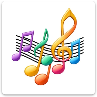 Thanks with musical notes  sticker