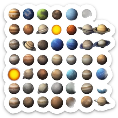 All planets of solar system  sticker